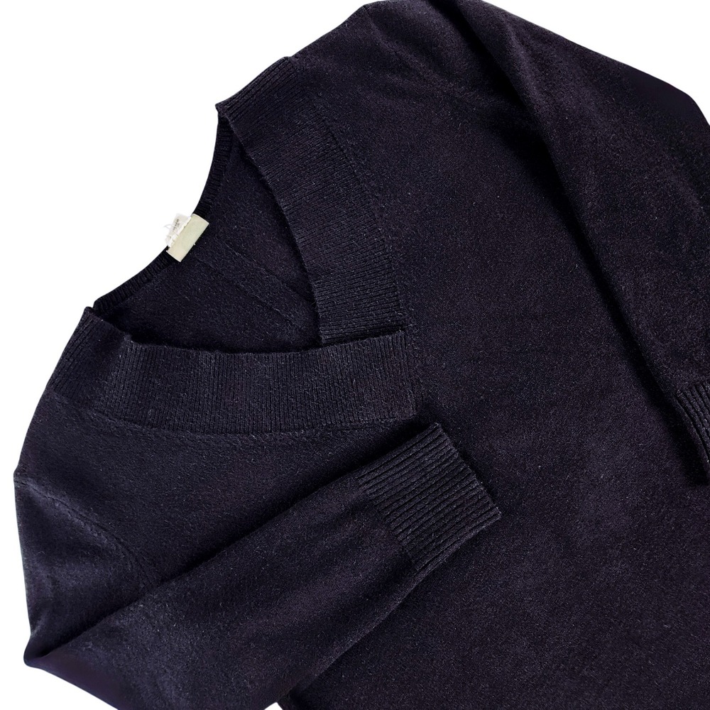 Saturday Sunday Anthropologie Women's M Navy V Neck Tunic Sweater Longline